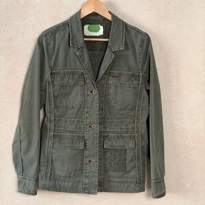 Anthropologie Field Utility Jacket Coat Olive Green, Size M